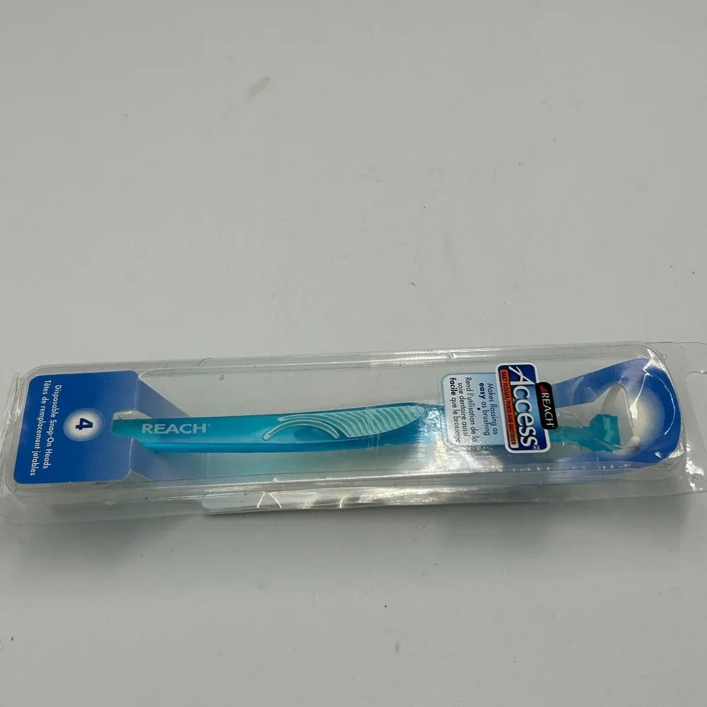 Reach Access Daily Flosser Starter Kit 4 Disposable Snap-on heads Vintage Teeth